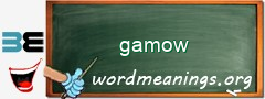 WordMeaning blackboard for gamow